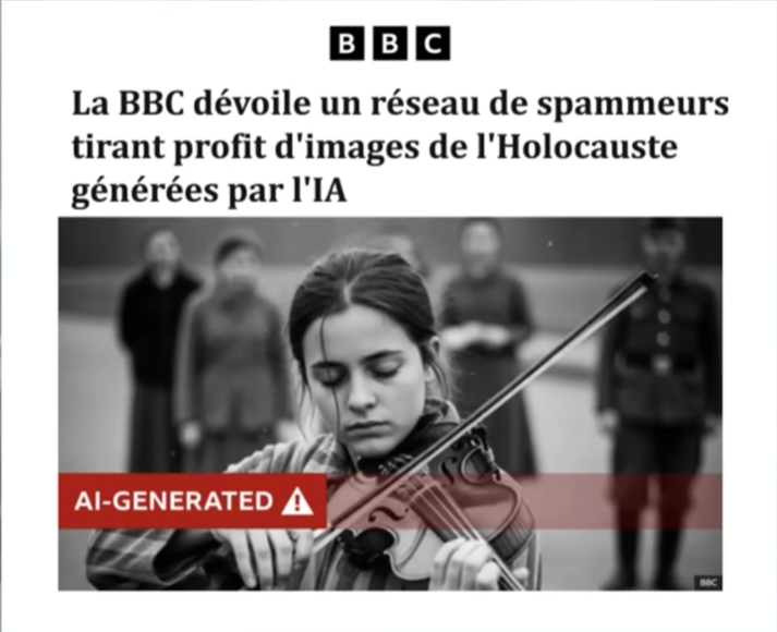 Capture d'écran du documentaire le dessous des images